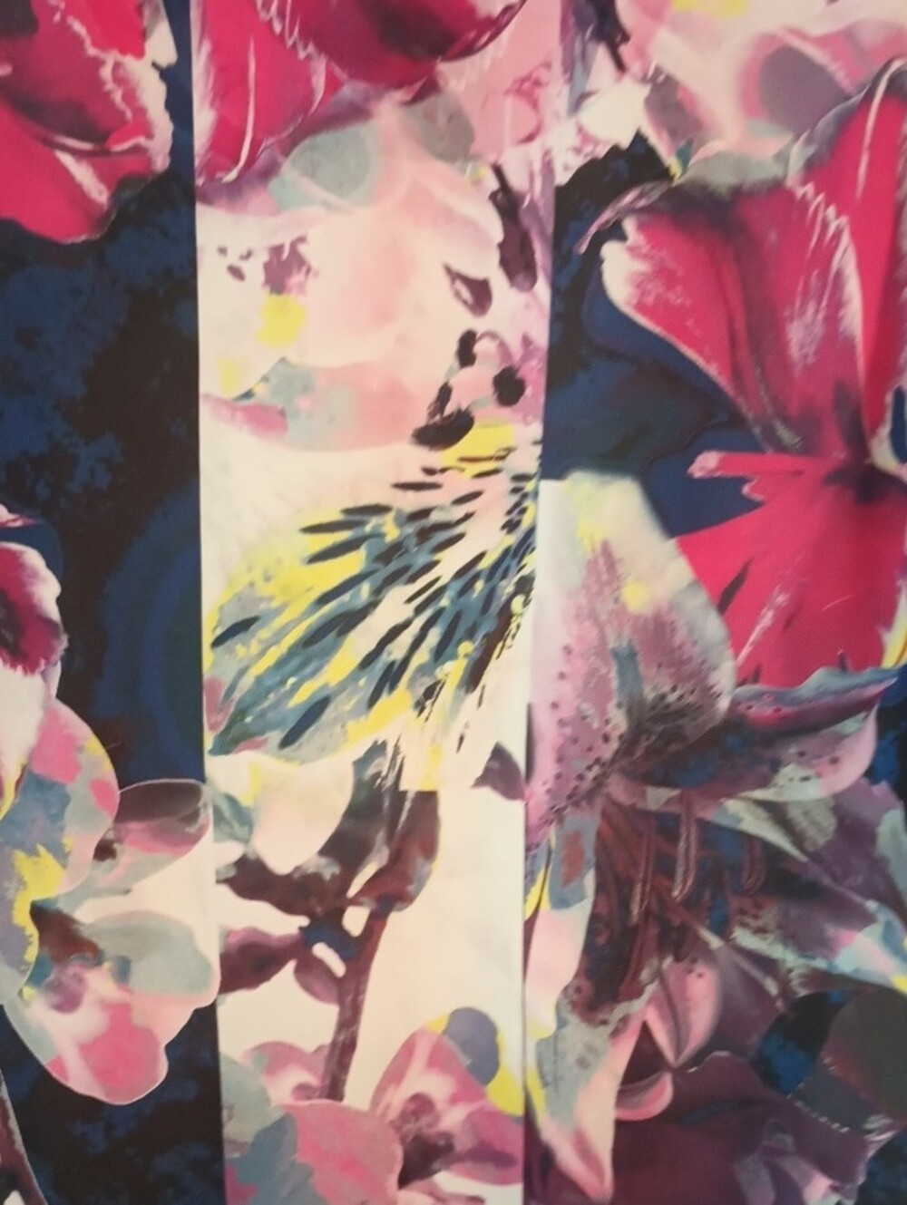 Style & Co. Pink And Black Floral Sheer Layered Blouse - 1X - Picture 5 of 11
